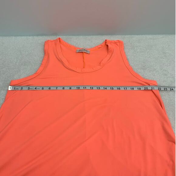 Rae Mode Plus Size 1XL Tank Dress Stretch Swing Sleeveless Neon Orange Womens - Picture 7 of 8